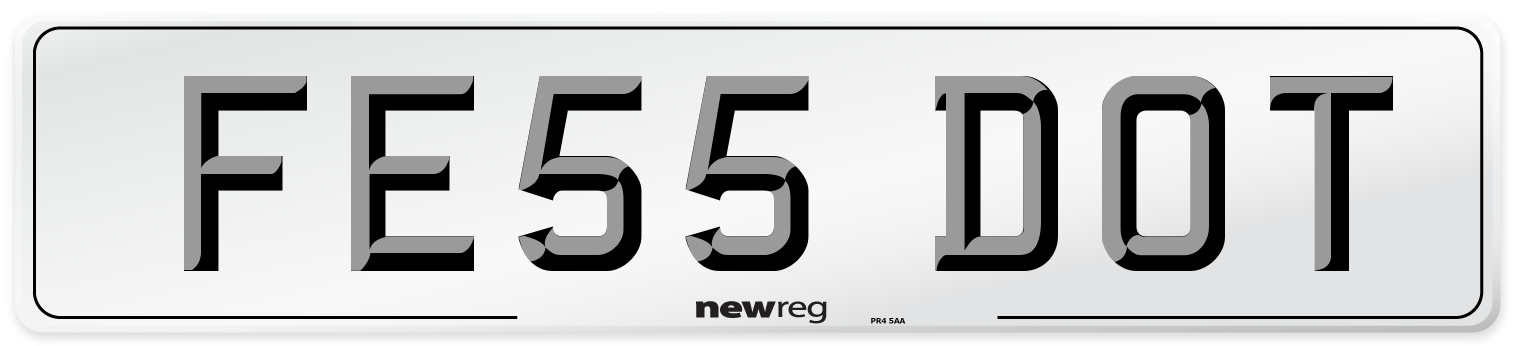 FE55 DOT Number Plate from New Reg